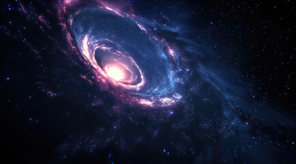 Wall Mural - majestic spiral galaxy surrounded by stars