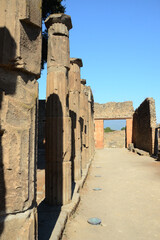 Wall Mural - Ancient roman city of Pompeii on the shadow of Mount Vesuvius 