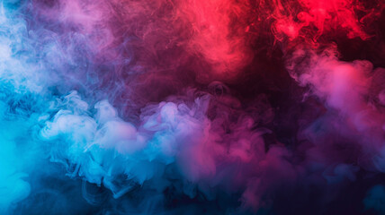 Wall Mural - smoke and fog in contrasting vivid red, blue, and purple colors