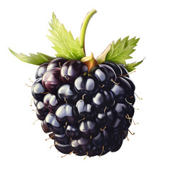 Wall Mural - blackberry isolated on white background
