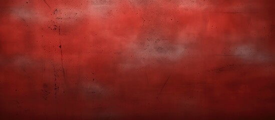 Wall Mural - A closeup of an artfully patterned red wall with tints and shades of magenta and peach, set against a blurred landscape of a red sky at morning. The wood accents add warmth to the event