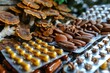 © JovialFox - An array of various prescription pills, capsules, and tablets infused with medicinal mushroom extracts, showcasing a blend of modern pharmaceuticals and natural therapy ingredients for medical use.