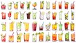 This extensive collection of drink illustrations spans a wide range, suitable for various tastes and occasions