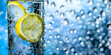 Fototapeta  - Limão gelado em um copo cristalino