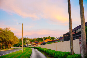 Poster - beautiful florida community sun rise