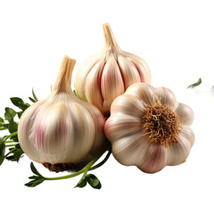 Wall Mural - garlic isolated on white