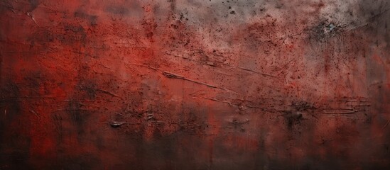 Canvas Print - Elegant Red and Black Wall Design on Mysterious Dark Background