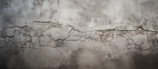 Poster - Abstract Grey Concrete Wall Texture with Cracked Surface for Background Design