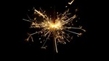 Fototapeta Sypialnia - Macro of a fireworks sparkler on a simple clean background