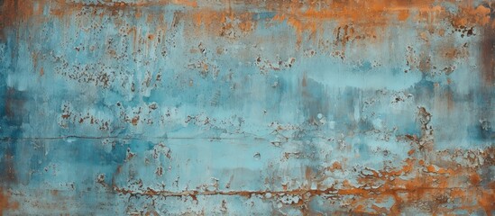 Wall Mural - Dynamic Abstract Artwork in Rust and Blue Tones with Evocative Texture and Movement