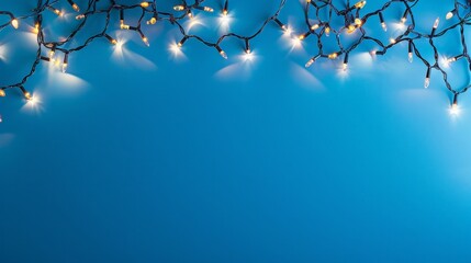 Wall Mural - Lights on blue background.