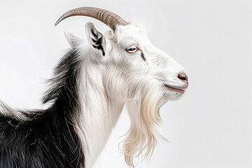 Wall Mural - a goat with long hair and a goat's head