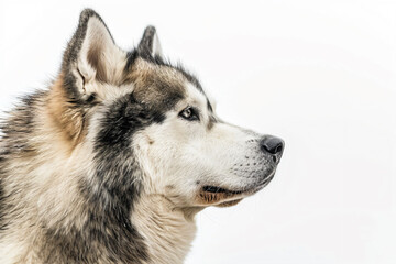 Canvas Print - a dog with a white and black face