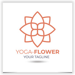 Wall Mural - Vector yoga logo design template