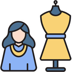 Sticker - Fashion Designer Illustration