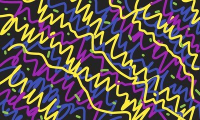 Wall Mural - Abstract colorful line art background illustration