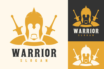 Vector Warrior Helmet Knight Logo Design