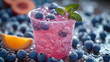 Blueberry fruit water juice