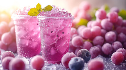 Wall Mural - Grapes juice drink