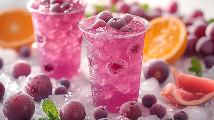 Wall Mural - Grapes juice drink