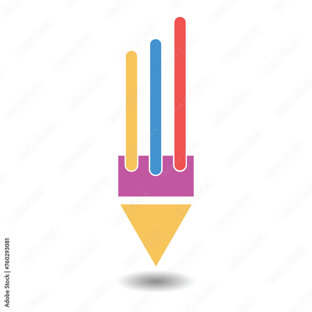 Education pencil drawing vector logo design Stock Vector | Adobe Stock