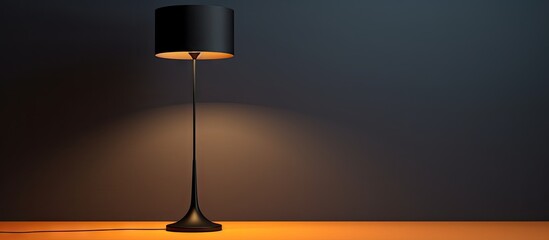 Poster - Elegant Table Lamp with a Stylish Black Lamp Shade Illuminated in a Cosy Home Setting