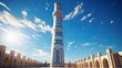 islamic minaret mosque building illustration prayer dome, religion design, structure spiritual islamic minaret mosque building