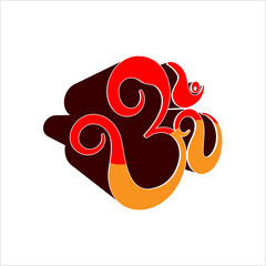 Wall Mural - Aum (Om) The Holy Motif M_2104004