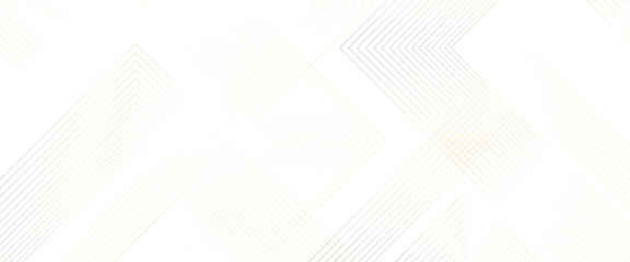 Wall Mural - vector gold abstract transparent background with white square and triangular pattern with gold geome