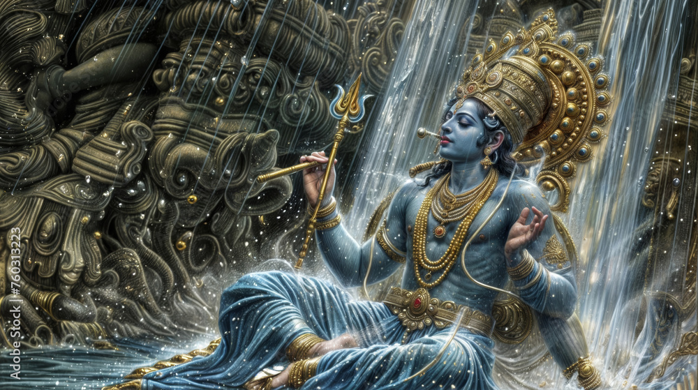 Lord Rama killing Ravana in Hindu God Ganesha. Stock Photo | Adobe Stock