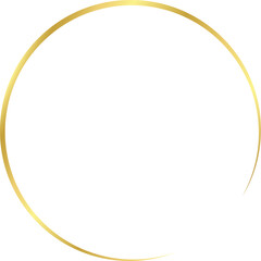 Wall Mural - Gold Circle Images, Gold Simple Circle Frame, Gold Circle Border