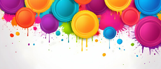 Abstract colorful holi background card design