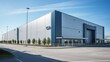 © sevector - logistics warehouse factory building illustration distribution industrial, facility supply, chain manufacturing logistics warehouse factory building