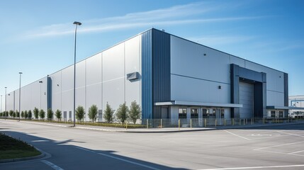 logistics warehouse factory building illustration distribution industrial, facility supply, chain manufacturing logistics warehouse factory building