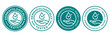 © IQ art_Design - Set dermatologically tested vector label with water drop, leaf and hand logo. Dermatology test and dermatologist clinically proven icon for allergy free and healthy safe product package tag.