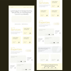 Wall Mural - Website landing page design for business. One-page site wireframe layout template. Modern flat UX/UI site development. Responsive web page design concept.