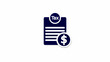Yearly tex payment documents icon with dollar sign .