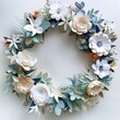 A delicate floral wreath surrounding a meaningful quote all crafted from fine paper cuts
