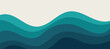 Vector layered blue water wave banner template	
