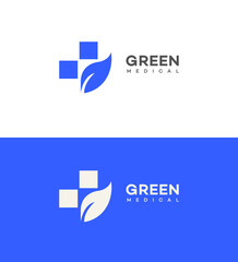 Wall Mural - Green medical logo Icon Brand Identity Sign Symbol Template