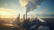 pollution sky chemical plant illustration environment industry, factory emissions, air water pollution sky chemical plant