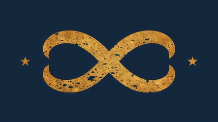 Wall Mural - an interrupted infinity sign, logo