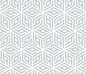 Wall Mural - Vector seamless texture. Modern geometric background. Lattice with hexagonal tiles.