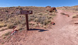 Sign pointing to Scenic Overlook at Petrified Forest AZ