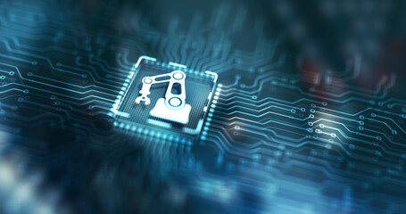 Wall Mural - automation software innovation technology. business process optimisation concept
