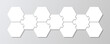 © Iryna - Business presentation info graphic with 11 pieces. Puzzle hexagonal grid. Hexagon puzzle infographics. Jigsaw business chain infographic. Process diagram with steps, parts. Vector illustration
