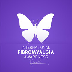 Wall Mural - International Fibromyalgia Awareness Day, May 12. Vector illustration on the theme of World Fibromyalgia and Chronic Fatigue Syndrome Awareness Day banner design.