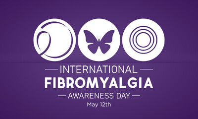 Canvas Print - International Fibromyalgia Awareness Day, May 12. Vector illustration on the theme of World Fibromyalgia and Chronic Fatigue Syndrome Awareness Day banner design.