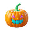 cartoon style fun halloween pumpkin isolated. simple 3D object.