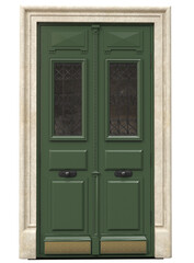 Canvas Print - Entrance classic doors for the house